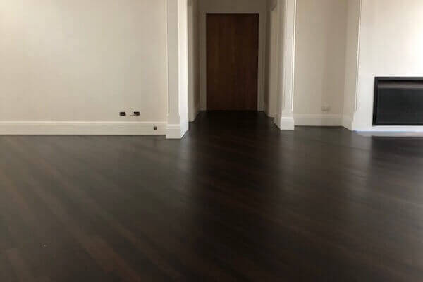 dark staining and polishing for timber floors