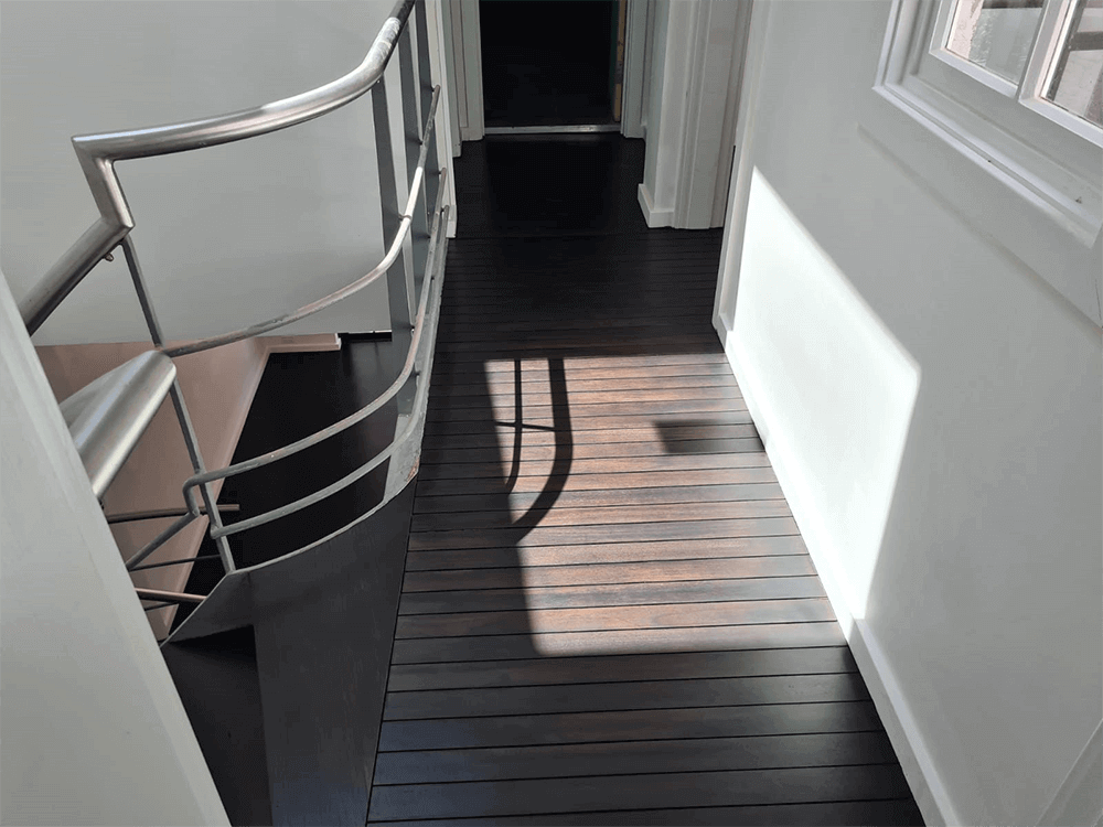 dark stain floor sanding and polishing