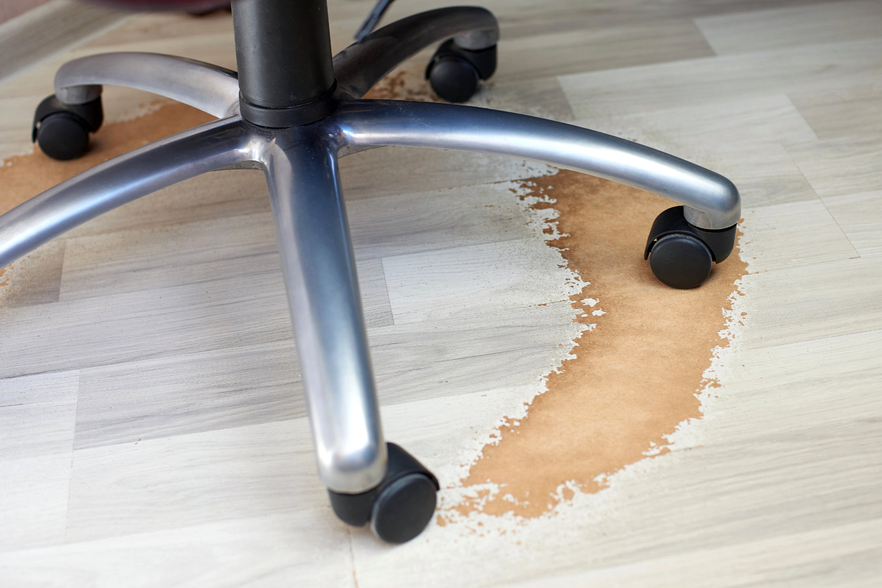 Worn out wood flooring