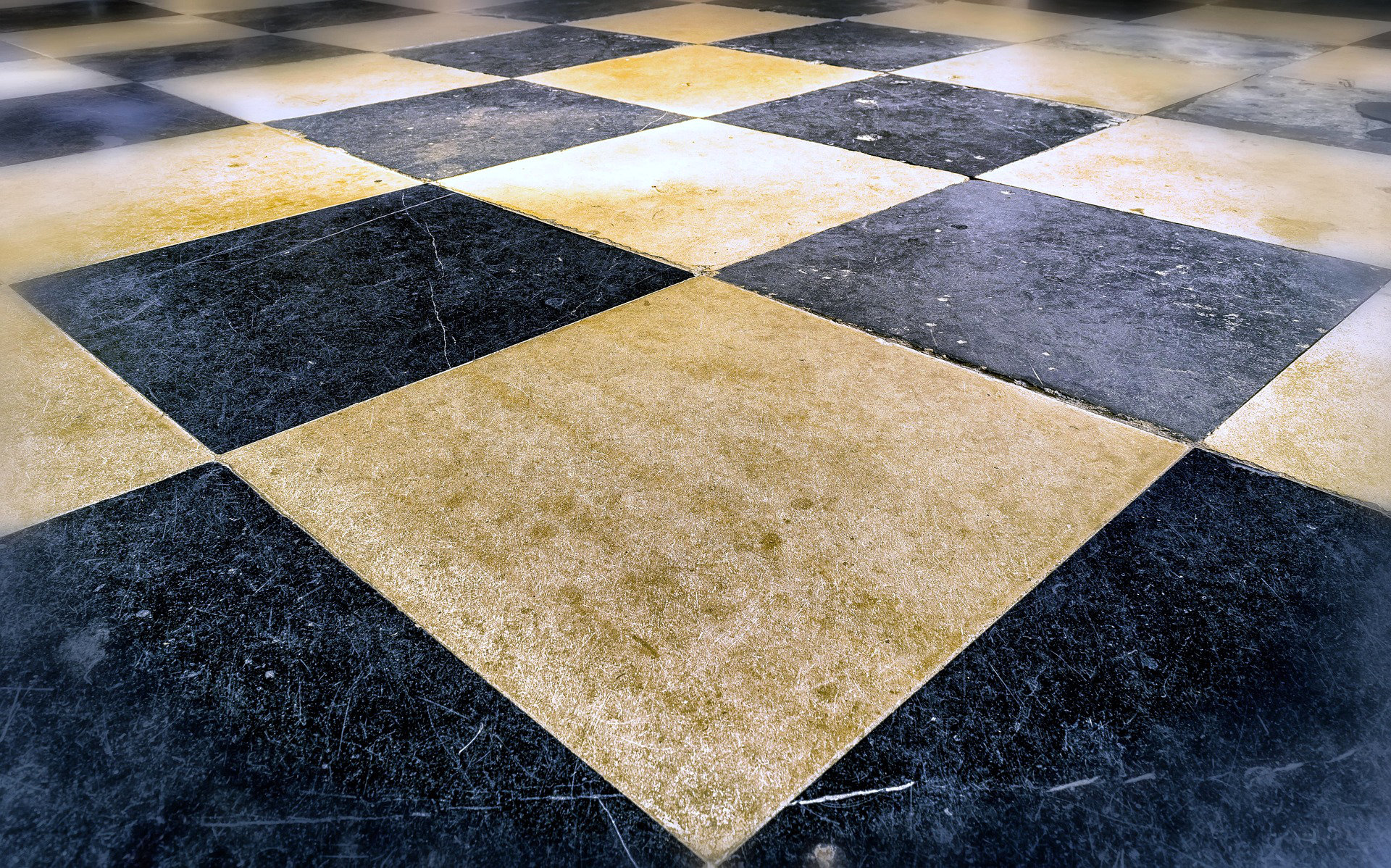 Checkerboard floors
