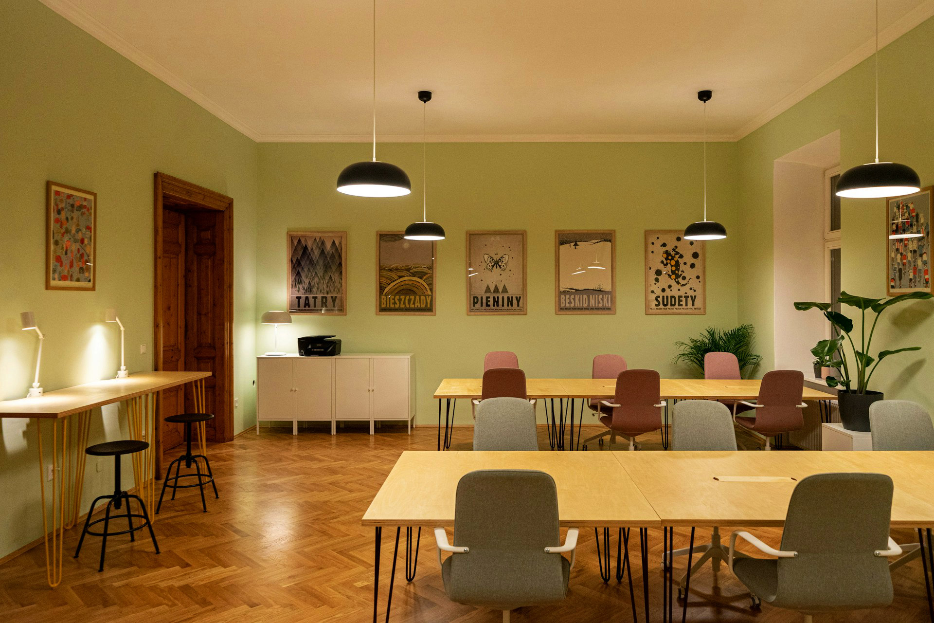 Wood flooring for office
